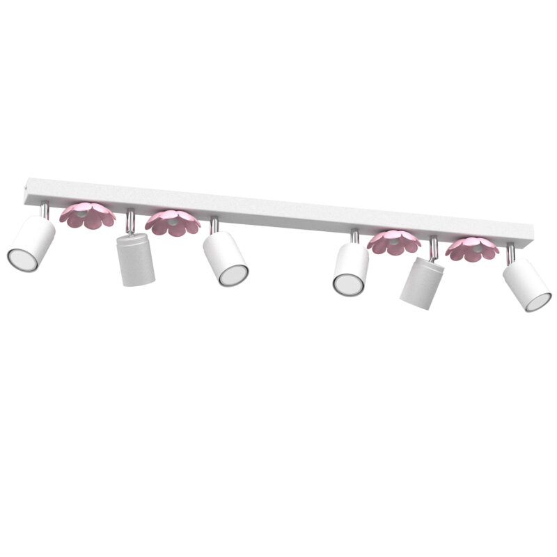 Spot Luminex Flower White/pink x6