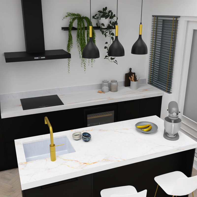Żyrandol Luminex Line Bar Noak Black/gold x3 - obrazek 4
