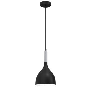 Żyrandol Luminex Noak Black/chrome x1