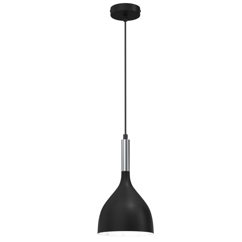 Żyrandol Luminex Noak Black/chrome x1