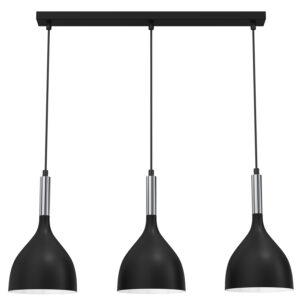 Żyrandol Luminex Line Bar Noak Black/chrome x3