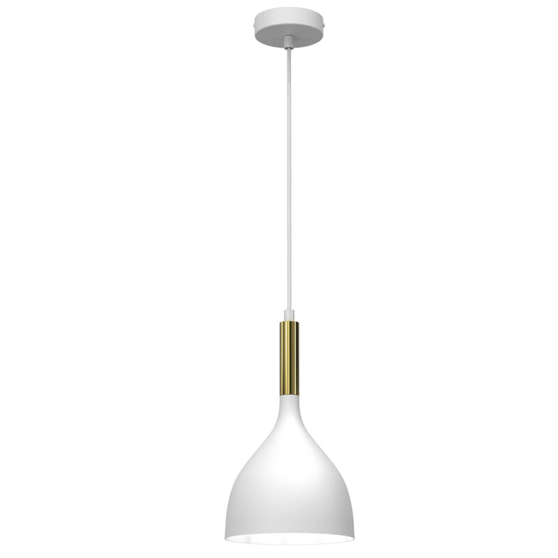 Żyrandol Luminex Noak White/shiny Gold x1