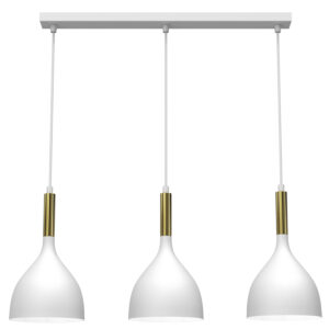 Żyrandol Luminex Line Bar Noak White/shiny Gold x3