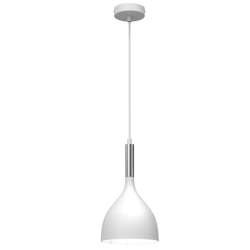 Żyrandol Luminex Noak White/chrome x1