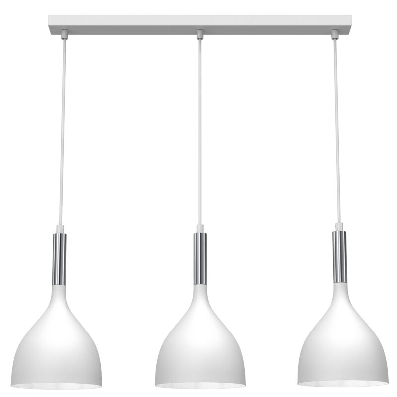 Żyrandol Luminex Line Bar Noak White/chrome x3