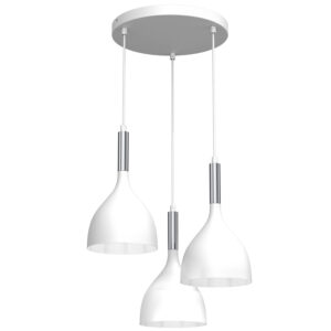 Żyrandol Luminex Plate Dia 300 Noak White/chrome x3