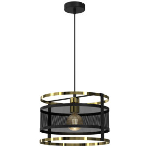 Żyrandol Luminex Rim Black/gold x1