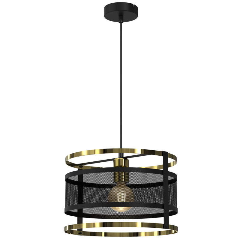 Żyrandol Luminex Rim Black/gold x1