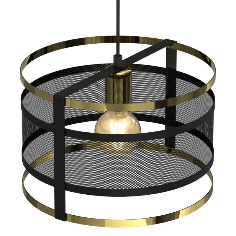Żyrandol Luminex Rim Black/gold x1 - obrazek 3