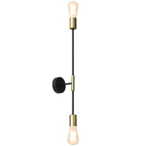 Kinkiet Luminex Flame Black/gold x2