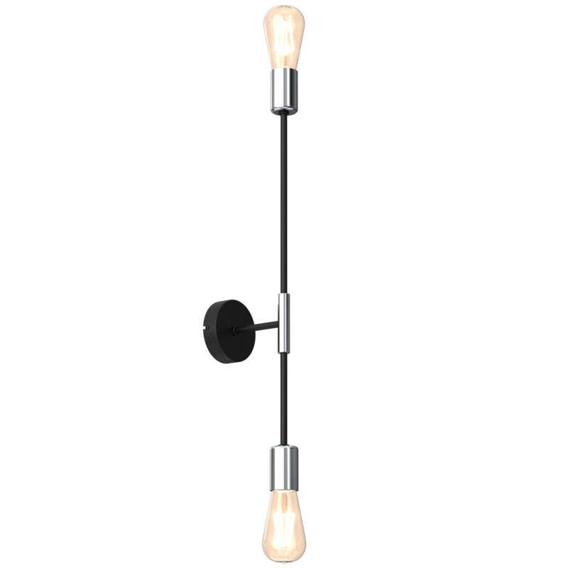 Kinkiet Luminex Flame Black/chrome x2