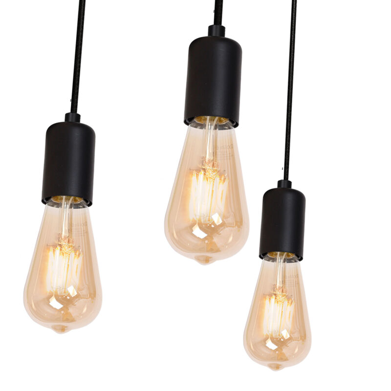 Żyrandol Luminex Spindel black x7 - obrazek 3