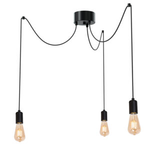 Żyrandol Luminex Spindel black x3