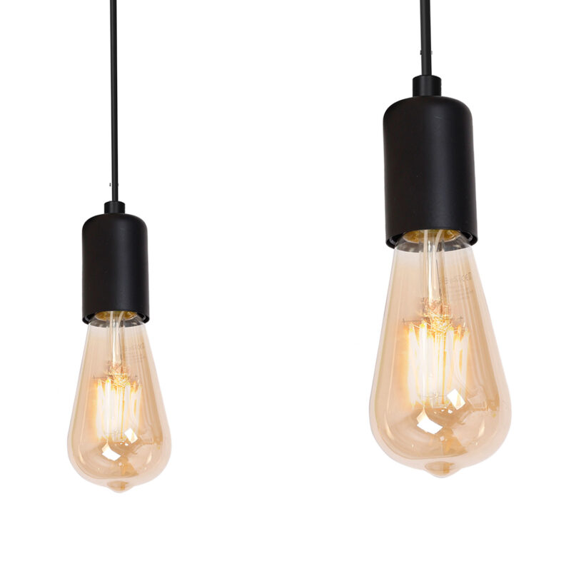 Żyrandol Luminex Spindel black x3 - obrazek 3
