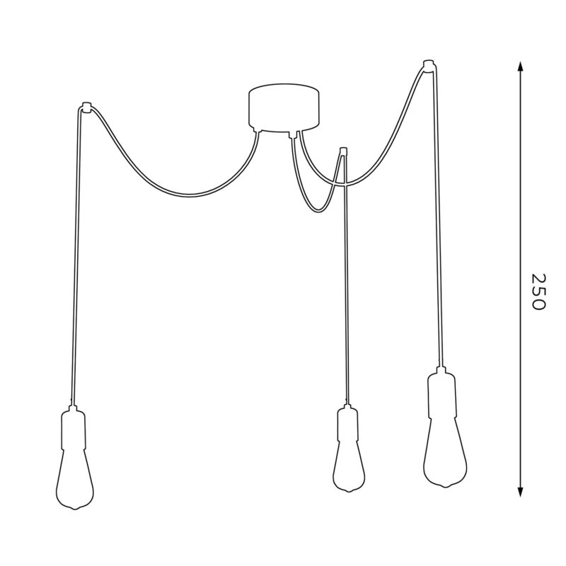 Żyrandol Luminex Spindel black x3 - obrazek 5