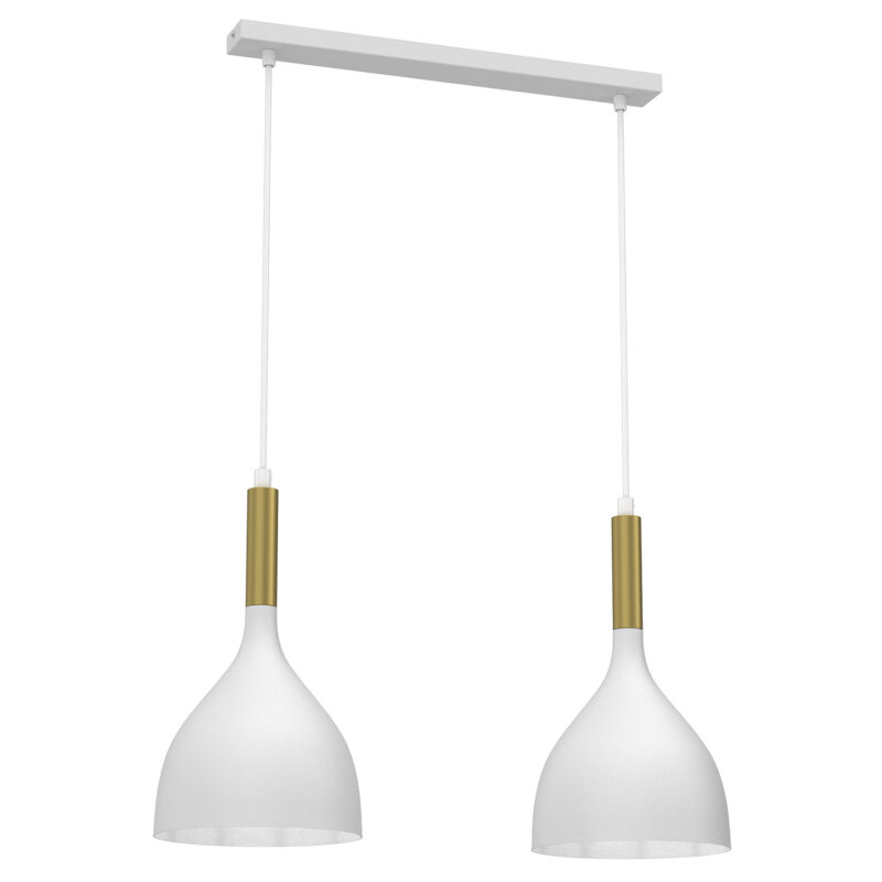 Żyrandol Luminex Noak White/shiny Gold x2