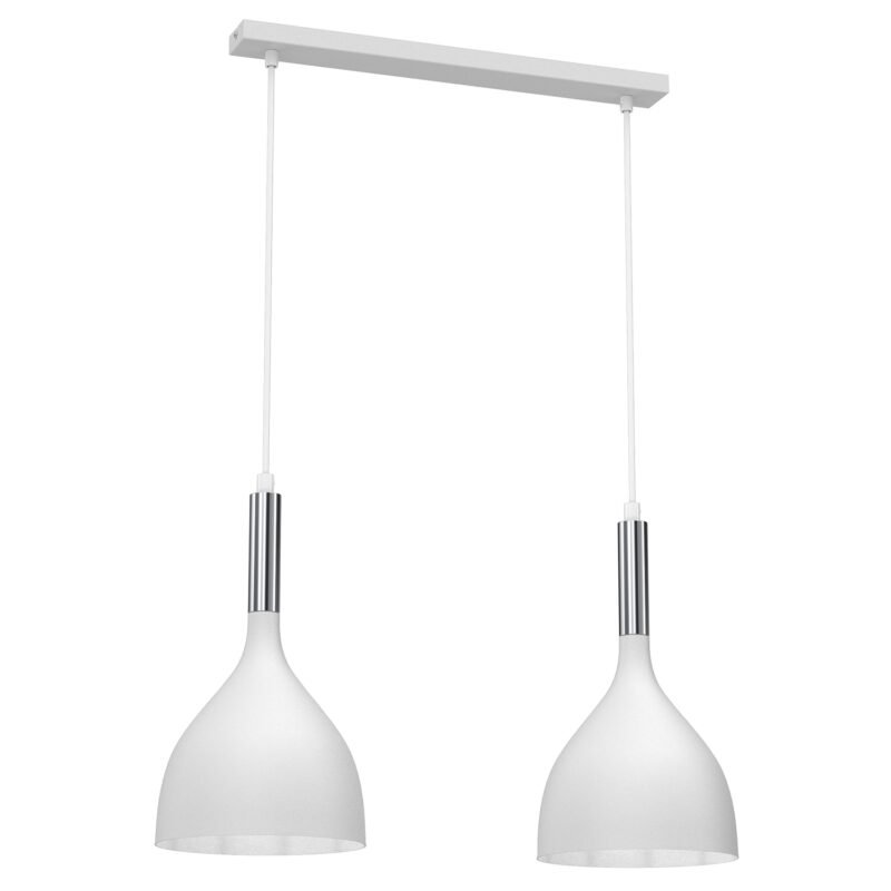 Żyrandol Luminex Noak White/chrome x2