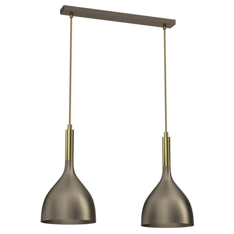 Żyrandol Luminex Line Bar 400 Mm Noak Titanium Gold/shiny Gold x2
