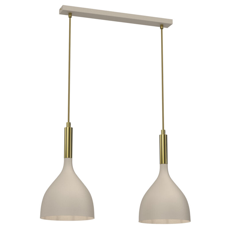Żyrandol Luminex Line Bar 400 Mm Noak Beige/shiny Gold x2