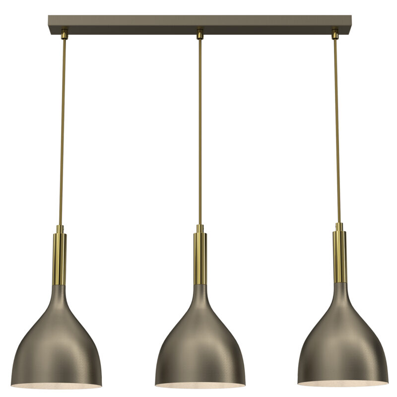 Żyrandol Luminex Line Bar 600 Mm Noak Titanium Gold/shiny Gold x3