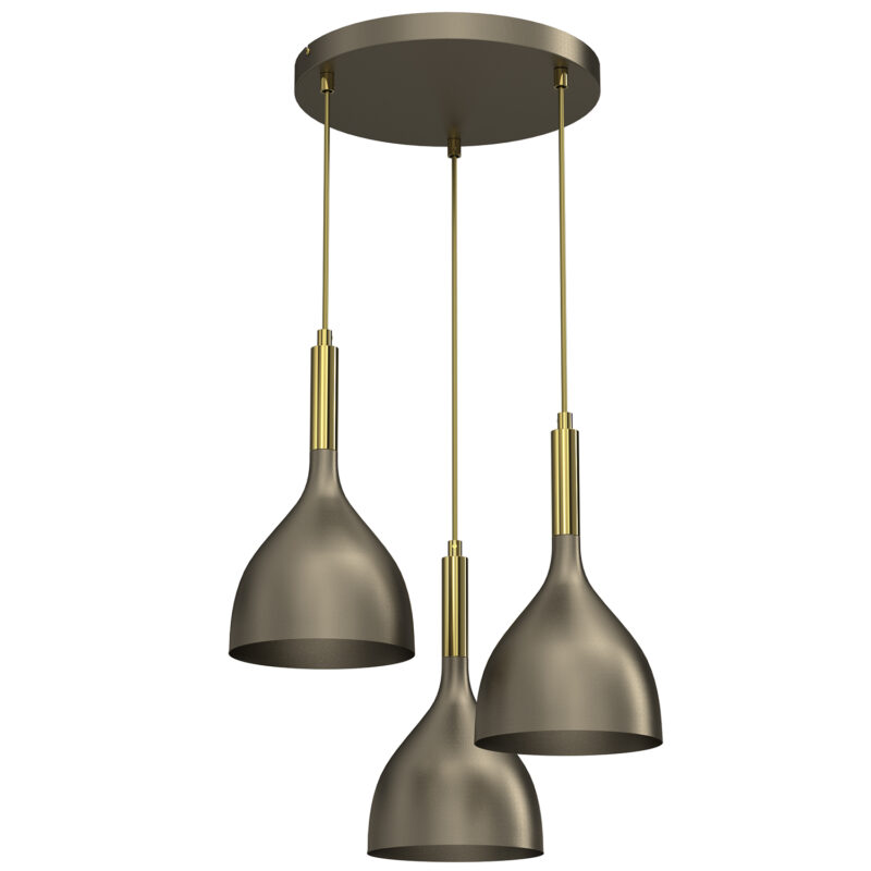 Żyrandol Luminex Noak Plate Dia 300 Mm Titanium Gold/shiny Gold x3