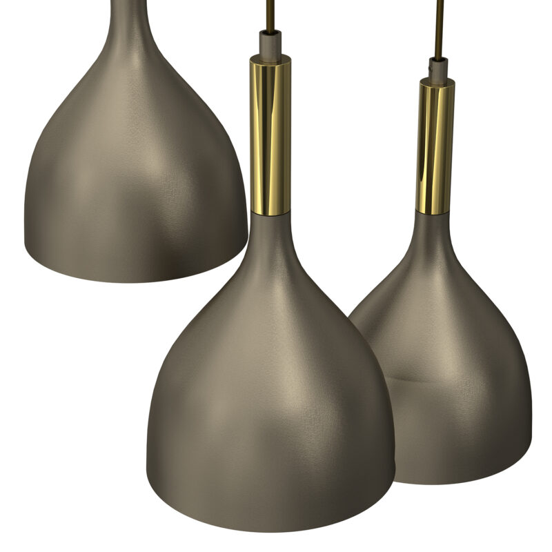 Żyrandol Luminex Noak Plate Dia 300 Mm Titanium Gold/shiny Gold x3 - obrazek 3