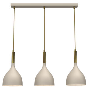 Żyrandol Luminex Line Bar 600 Mm Noak Beige/shiny Gold x3