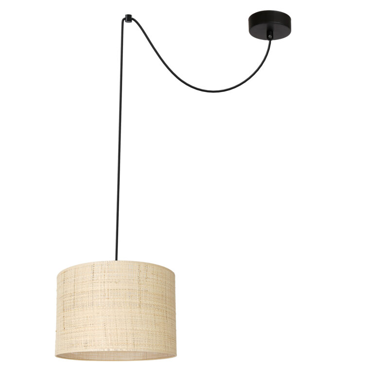 Żyrandol Luminex Spindel Rattan Dia 250 Black/gold x1
