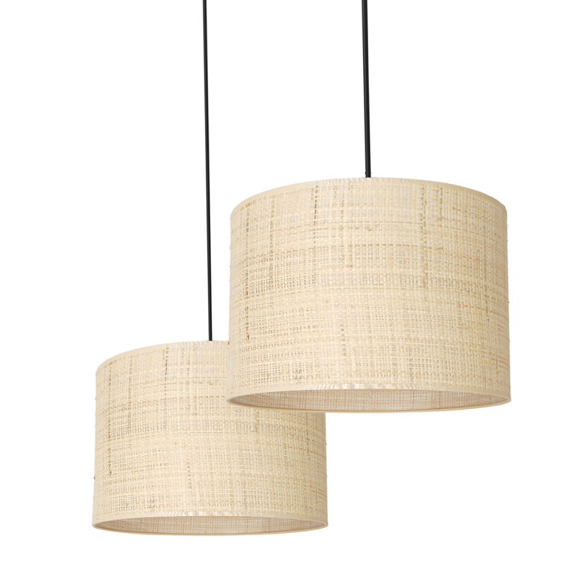 Żyrandol Luminex Spindel Rattan Dia 250 Black/gold x3 - obrazek 3