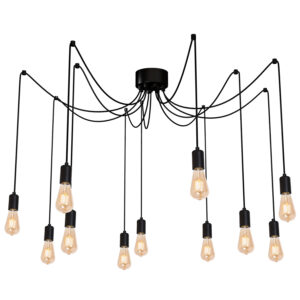 Żyrandol Luminex Spindel black x11