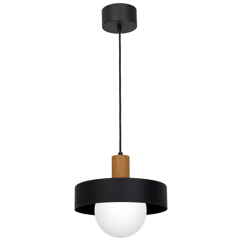 Żyrandol z kloszem Luminex Canan 290mm czarny x1