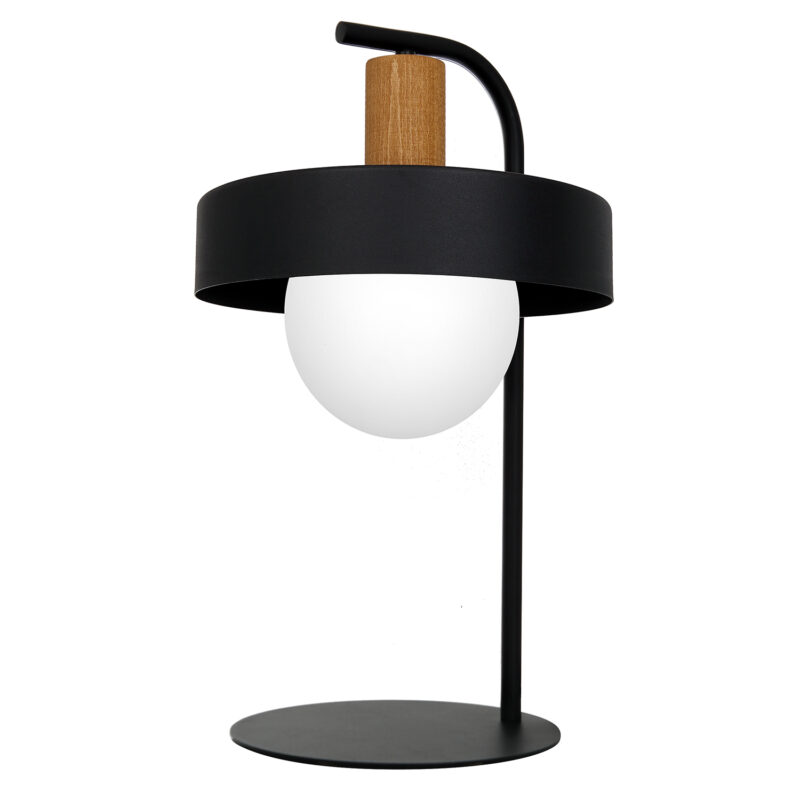 Lampa biurkowa z kloszem Luminex Canan czarny x1