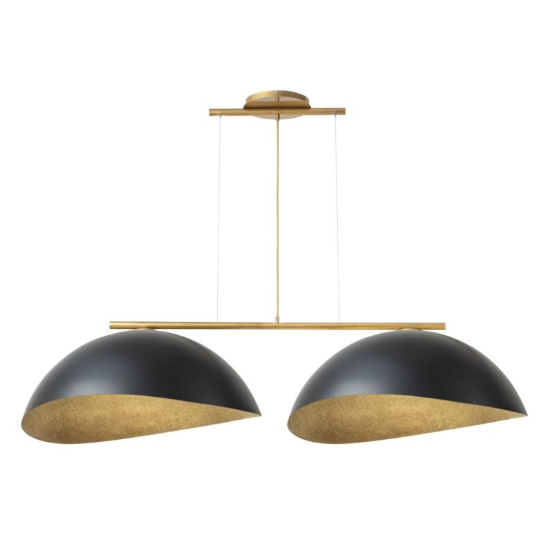 Lampa Wisząca Sigma Solar L Złoty/Klosz Czarno-Złoty x2