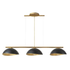 Lampa Wisząca Sigma Solar S Złoty/Klosz Czarno-Złoty x3