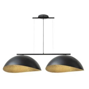 Lampa Wisząca Sigma Solar L Czarny/Klosz Czarno-Złoty x2