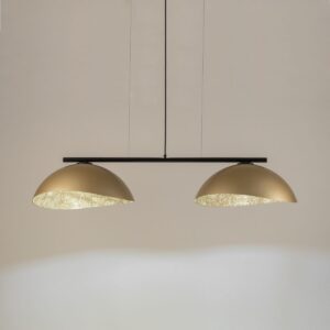 Lampa Wisząca Sigma Solar M Czarny/Klosz Złoty x2