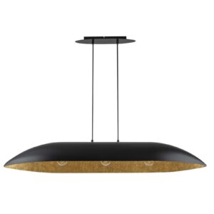 Lampa Wisząca Sigma Gondola L Czarny/Złoty x3
