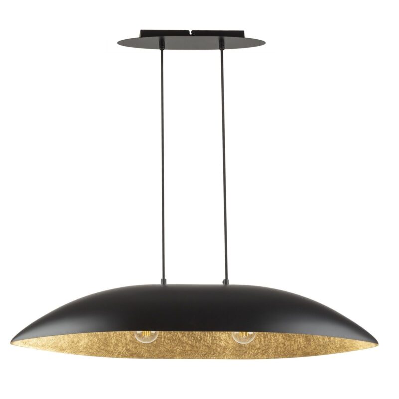 Lampa Wisząca Sigma Gondola M Czarny/Złoty x2