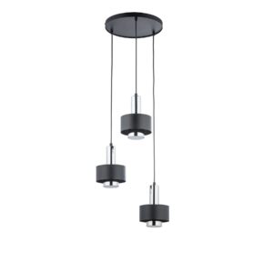 Lampa Wisząca Sigma Rif Lux Koło Czarny/Srebrny x3