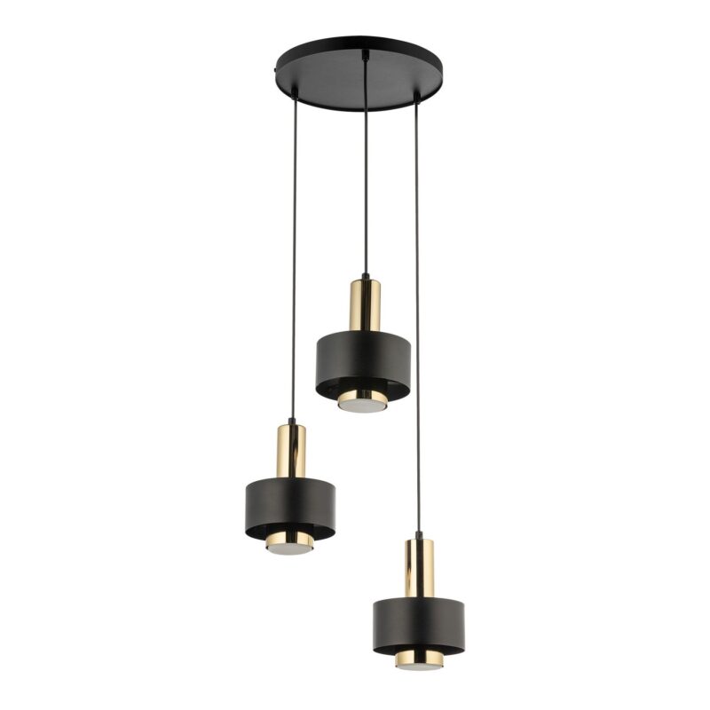 Lampa Wisząca Sigma Rif Lux Koło Czarny/Złoty x3