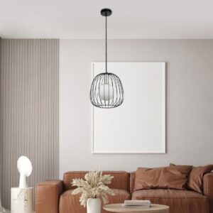 Lampa Wisząca Sigma Bell S Czarny/Srebrny x1