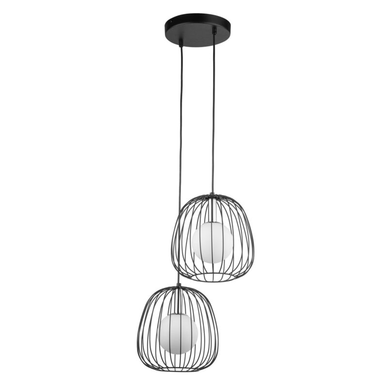 Lampa Wisząca Sigma Bell Czarny/Srebrny x2