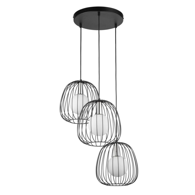Lampa Wisząca Sigma Bell Czarny/Srebrny x3