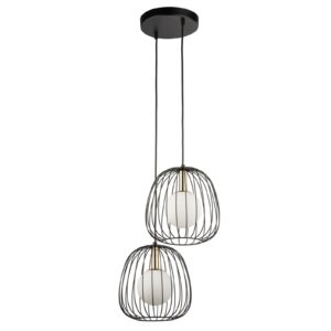 Lampa Wisząca Sigma Bell Czarny/Złoty x2