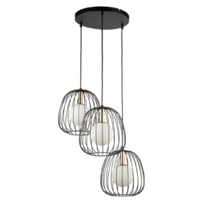 Lampa Wisząca Sigma Bell Czarny/Złoty x3