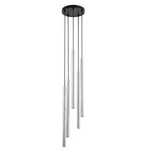 Lampa Wisząca Sigma Sopel Lux Koło Czarny/Srebrny x5