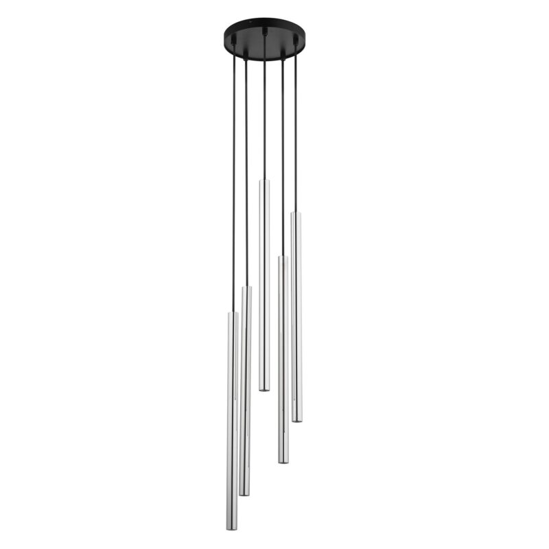 Lampa Wisząca Sigma Sopel Lux Koło Czarny/Srebrny x5