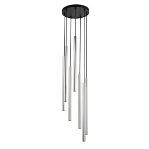 Lampa Wisząca Sigma Sopel Lux Koło Czarny/Srebrny x7