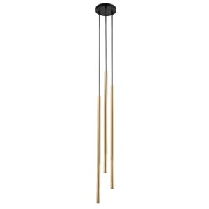 Lampa Wisząca Sigma Sopel Lux Koło Długi Czarny/Złoty x3