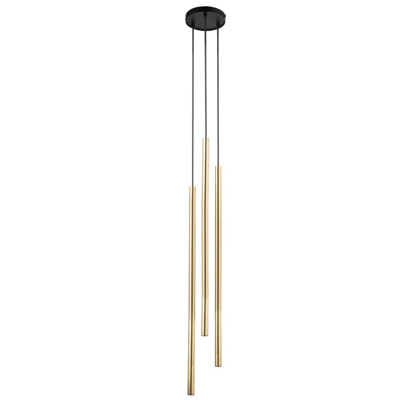 Lampa Wisząca Sigma Sopel Lux Koło Długi Czarny/Złoty x3